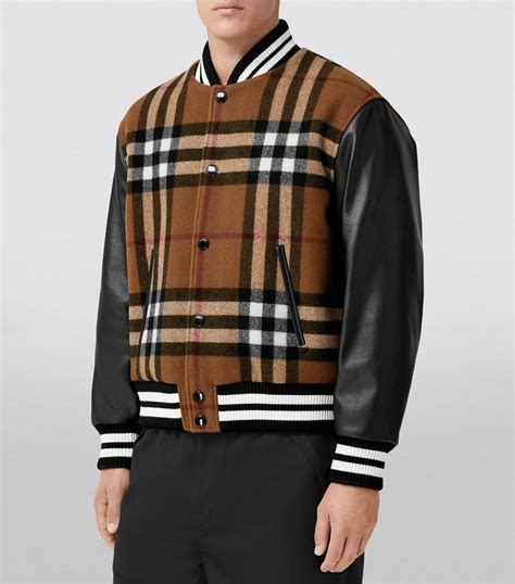 burberry prorsum leather bomber jacket|Burberry bomber jacket beige.